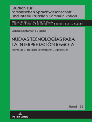 cover image of Nuevas tecnologías para la interpretación remota.